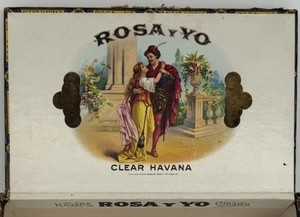Vintage Rosa Y Yo Clear Havana Cigar Box - Class 50