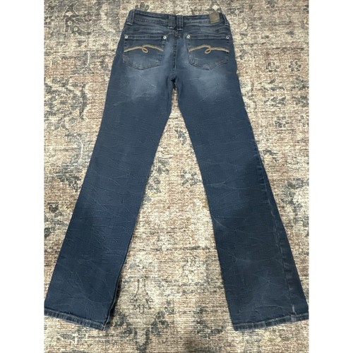 Justice Girls Size 14R Mid Rise Straight Jeans Medium Wash 5 Pockets Free Ship - Picture 13 of 16
