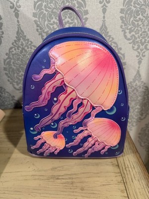 NEW RELEASE SeaWorld Exclusive Jellyfish Loungefly Light Up Mini Backpack NWT