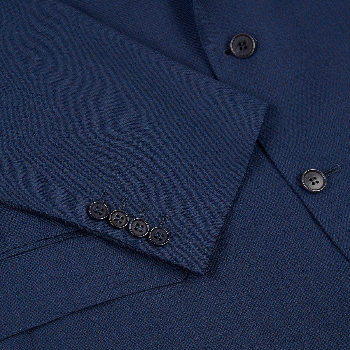 Canali Made In Italy Men's Smart Classic Professional Navy Micro Check Notch Lap image 3