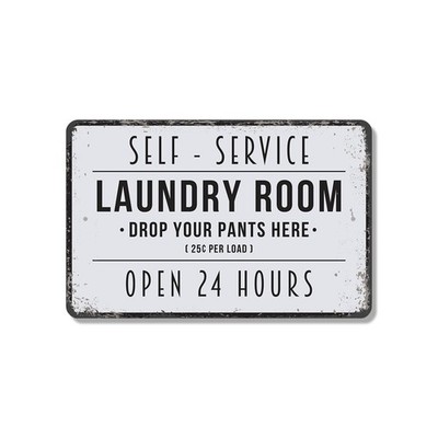 Laundry Room Sign Wash Dry Repeat Durable Perfect for Laundry Rooms Mud Rooms