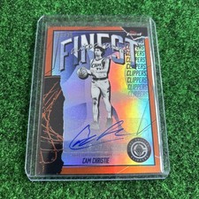 2025-26 Topps Finest Basketball Autograph Cam Christie Orange Refractor Auto /25