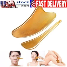 Facial Beauty Natural Ox Horn Gua Sha Board Face Massage Scraping Tool