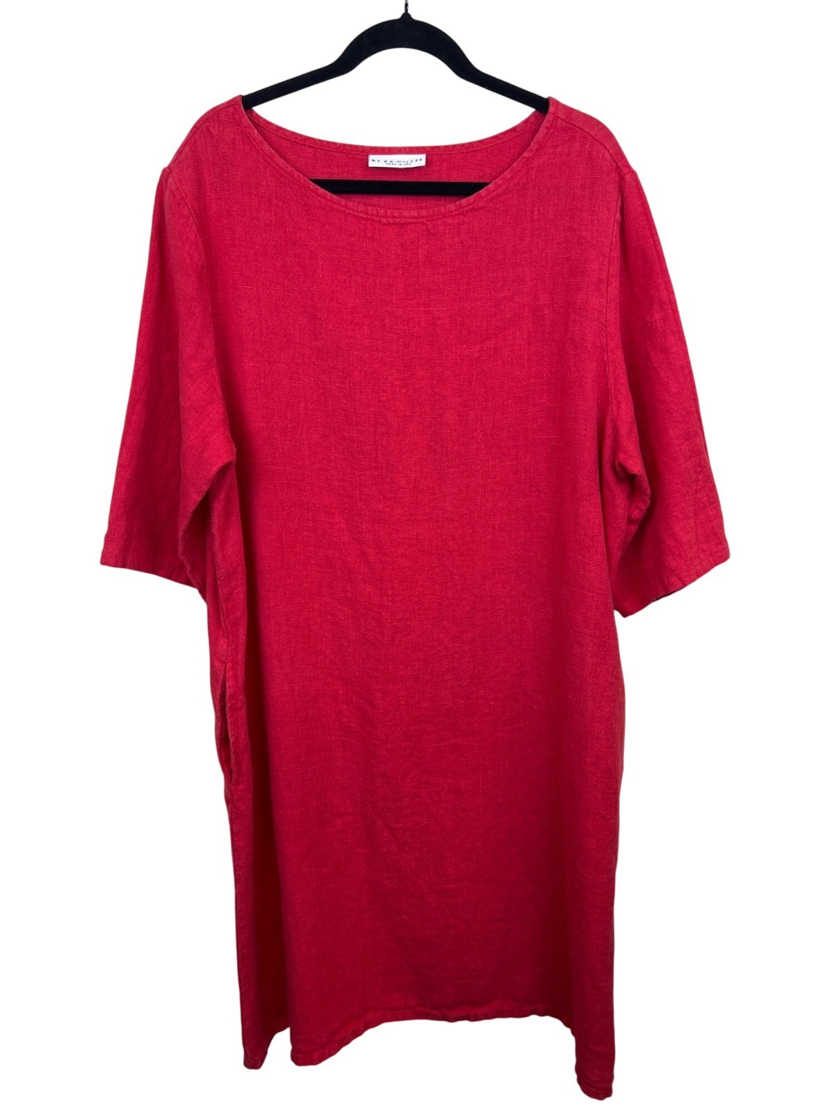 Brynn Walker Women's XL Heavy Weight Linen Dress Lagenlook Pockets Office Career
