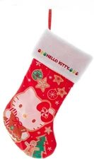 Hello Kitty Kurt Adler 19-inch Printed Christmas Stocking, Red