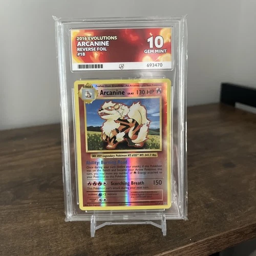 2016 Evolutions Arcanine Reverse Holo ACE 10 POP 1