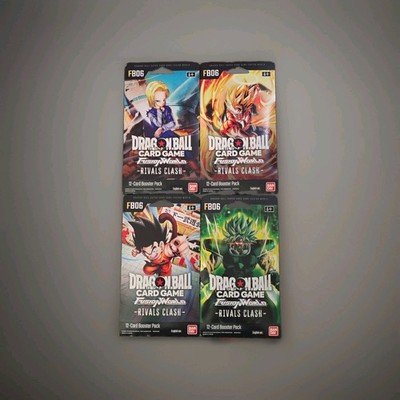Dragon Ball Super Fusion World FB06 Rivals Clash Sleeved Blister Pack x4 Art Set
