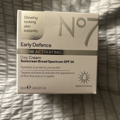 No7 Early Defence Glow Activating Day Cream 1.69 Fl Oz NIB Sealed Discontinued