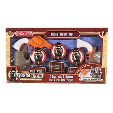 Wild West Gun Slinger Electronic Target Quick Draw Set w/2 Guns  3 Targets Rare