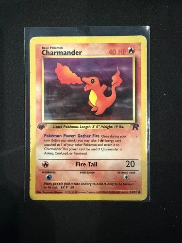2000 Pokemon Team Rocket First Edition Charmander #50/82
