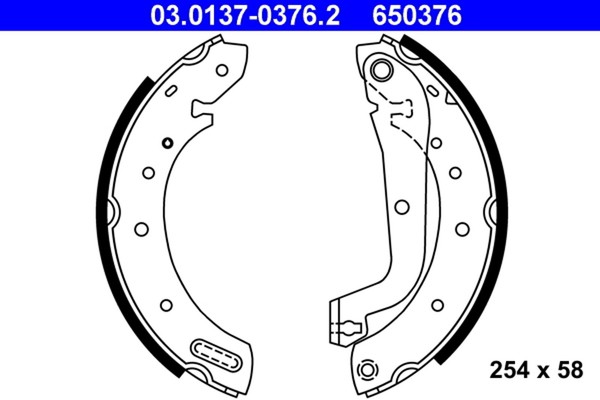 Bremsbackensatz Ate 03.0137-0376.2 FüR Nissan Serena C23 Ford Cargo Vanette Uns-image