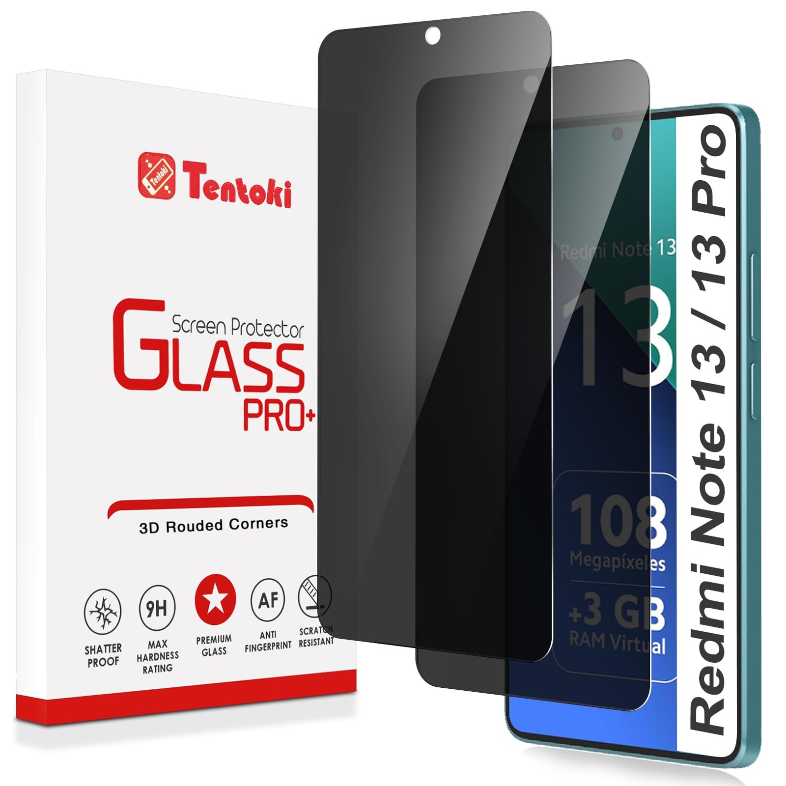 Verre trempé anti-espion Xiaomi Redmi Note 13 Pro, idéal pour vos trajets en métro