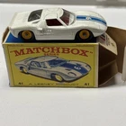 Vintage Lesney Matchbox No 41 Ford GT Racer With Original Box
