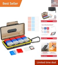36-Slot Memory Card Organizer - Shockproof, Waterproof, and Portability Equipped