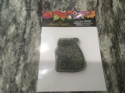 Laurel Burch Cat Rubber stamp  ZIGZAG CATS - NEW, UNOPENED PKG- EXC!