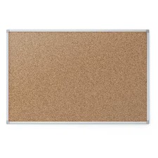 Mead Z85362-24 Cork Bulletin Board 36"H X48"W, Silver