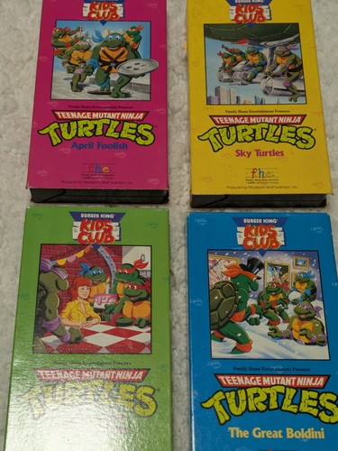 VTG Teenage Mutant Ninja Turtles TMNT Burger King Kids Club Lot Of 4 ...