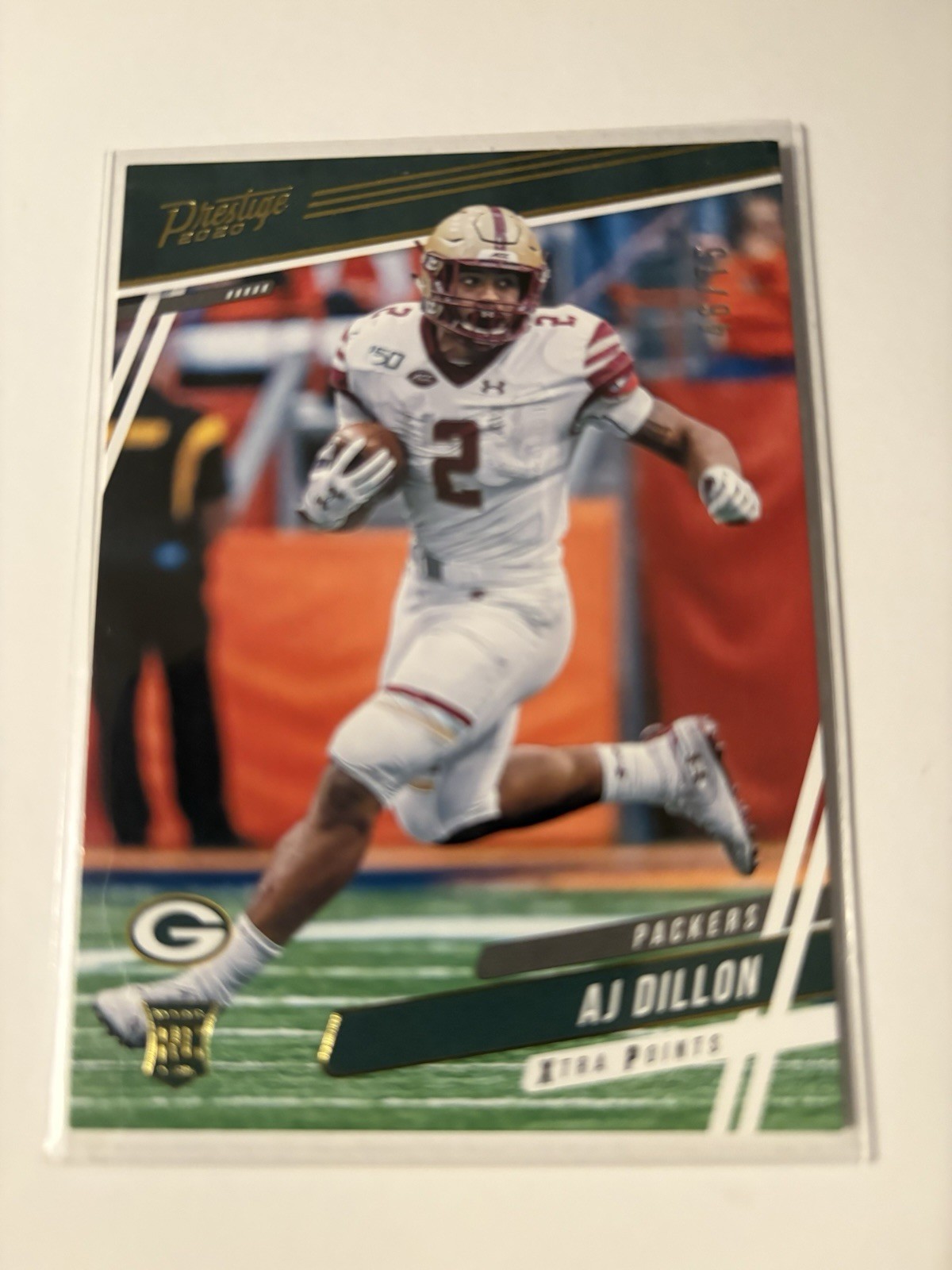 AJ Dillon Panini Prestige #204 Xtra Points Gold