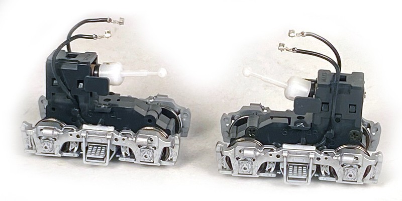 HO STEWART (KATO) --- POWERED F-UNIT TRUCKS w/DRIVE SHAFT (LOT OF 2)