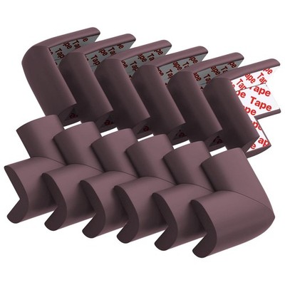 12 Pack Soft Corner Protector Baby Proofing Edge and 12 Pack, Brown