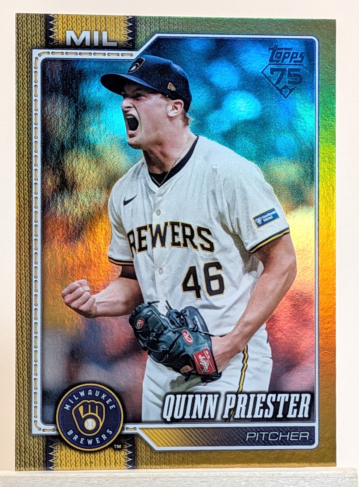 2026 Topps Quinn Priester Gold Rainbow Foil /50 Brewers #684