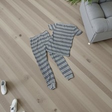 Carter  s Boys  Pajama Set   Size 5T, Gray  Blue Stripe