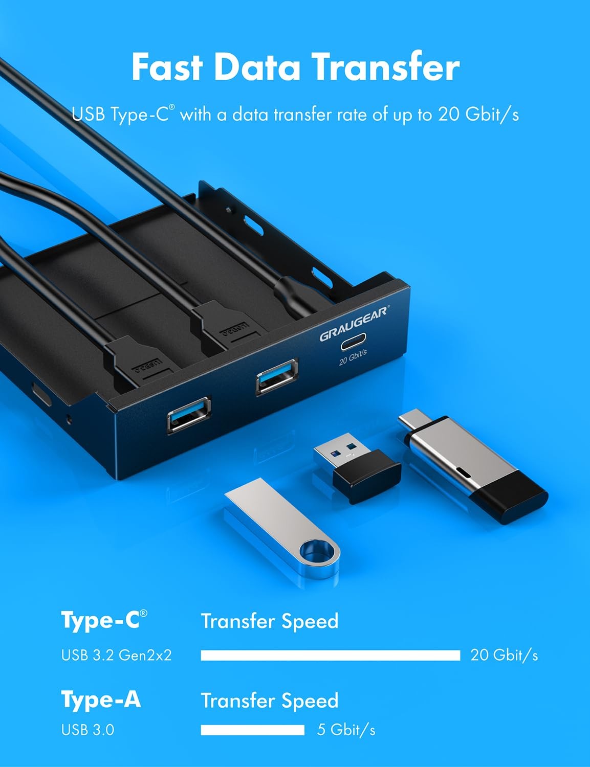 Centro frontal GRAUGEAR de 35 pulgadas con puerto USB Hub 20Gbps USB C y puertos USB 3.0 de expansión, imagen 3