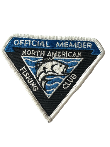 Lotto toppe e adesivi vintage North American Fishing Club membro ufficiale - Foto 2 di 4