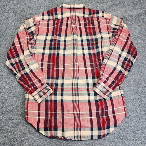 Lauren Ralph Lauren 100% Linen Women’s Plaid Button Down Shirt Medium - Picture 4 of 4