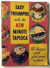 General Foods Easy Triumphs 1934 con el nuevo folleto de recetas de tapioca Minute