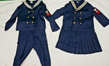 2 50s VTG TODDLER SIZE R.GEE  SAILOR SUIT TOPS & HANDMADE SKIRT & PANT OVERALLS