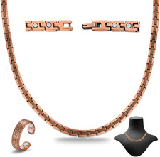 Copper Necklace for Men Women - Magnetic Necklace 99 Solid Pure Copper Ring