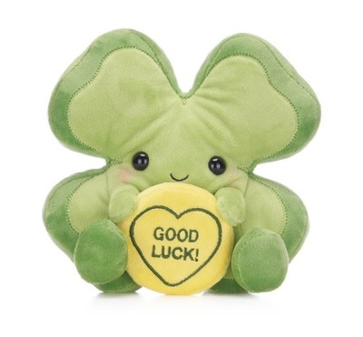 Swizzels Love Hearts 7'' (18cm) ''Good Luck'' Clover Plush Soft Toy