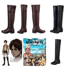 Attack on Titan:Eren Jager Cosplay Long Boots Shoes Eren Jäger Military Boots