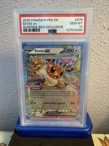 Eevee ex 75/131 - Stamped - Prismatic Evolutions Surprise Box Exclusive - PSA 10