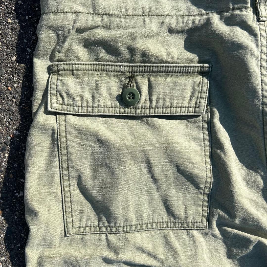 A BATHING APE Baker Pants Olive Green USS Waist 90cm BA0226135 thumbnail 4