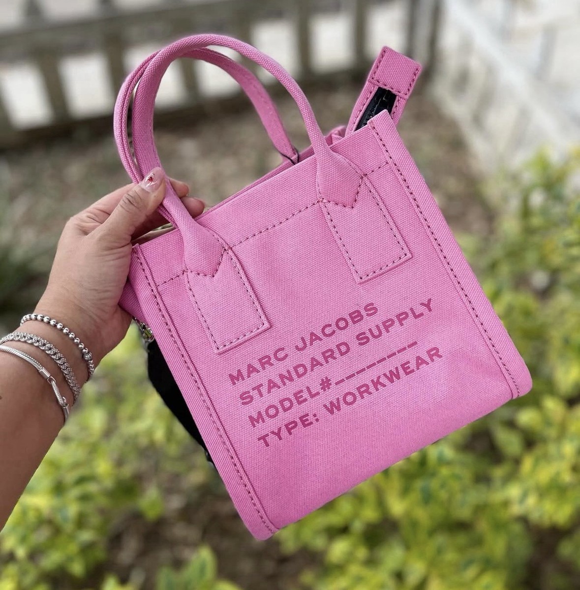 Marc Jacobs Pink Mini Tote Bag Crossbody w/ Adjustable Detachable