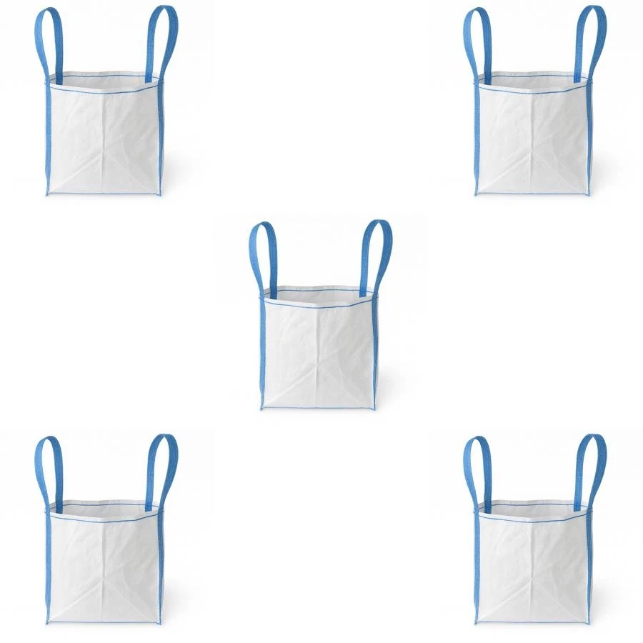 TEUROBRECHER Big Bag 40x40x40cm 5 Stück 1.000kg 4 Schlaufen Transportsack Gartenabfall