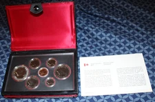 1978 ROYAL CANADIAN MINT DOUBLE STRUCK 7 COIN BOX SET