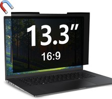 Magnetic Laptop Privacy Screen 13.3 inch for 16:9 Computer Monitor, Removable