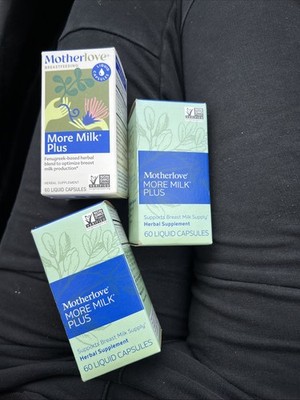 Mother Love More Milk Plus Breast Lactation Herbal Supplement 60 Lot Of THREE