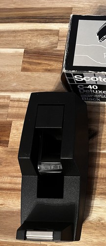 VTG SCOTCH C-40 EXECUTIVE DESK TAPE DISPENSER - Solid Black New With Box - Picture 4 of 5
