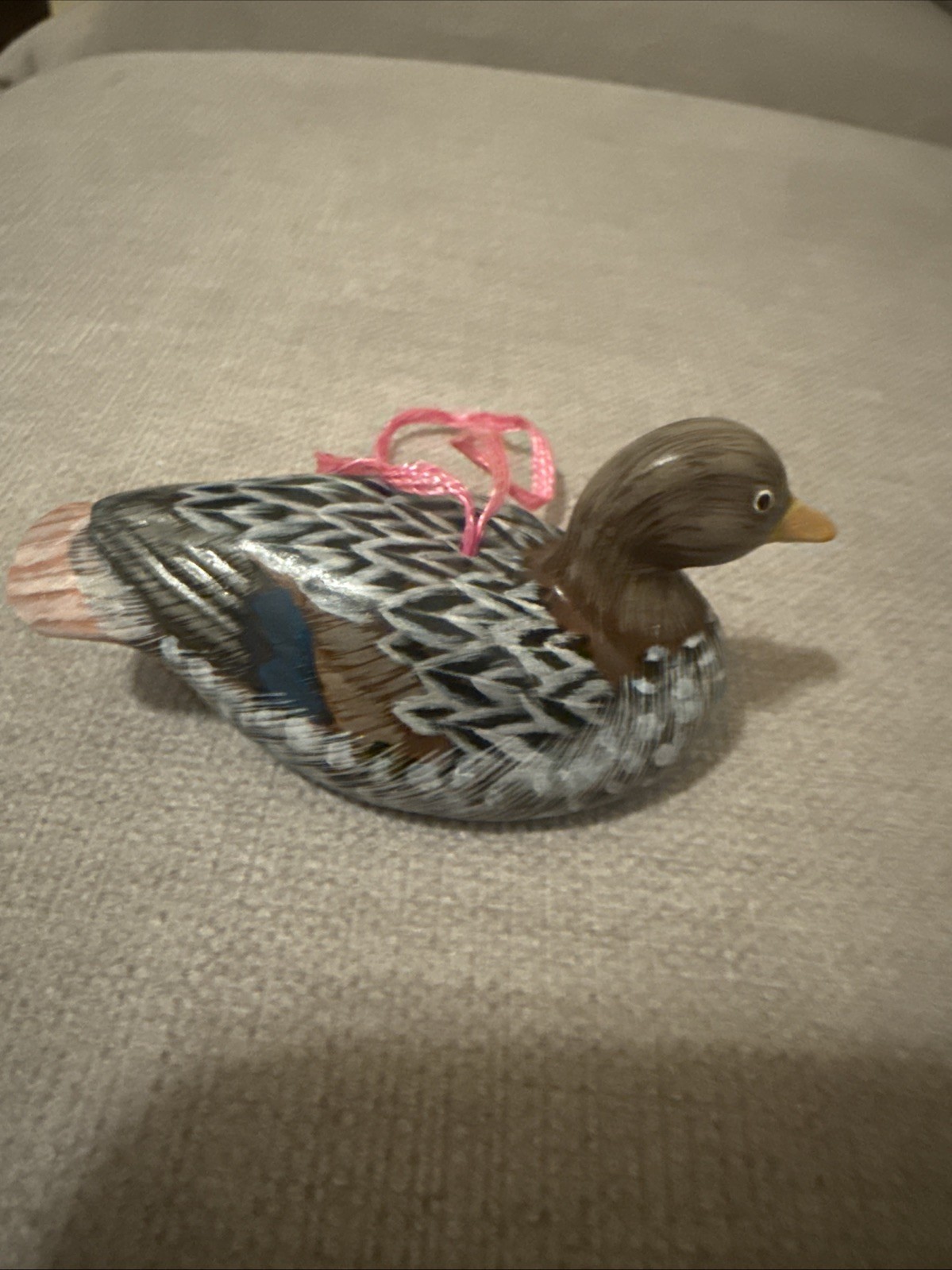 Vintage Ceramic Duck  Ornament