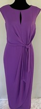 Lauren Ralph Lauren Stretch Jersey Tie-Front Dress Purple Size 4 NWT