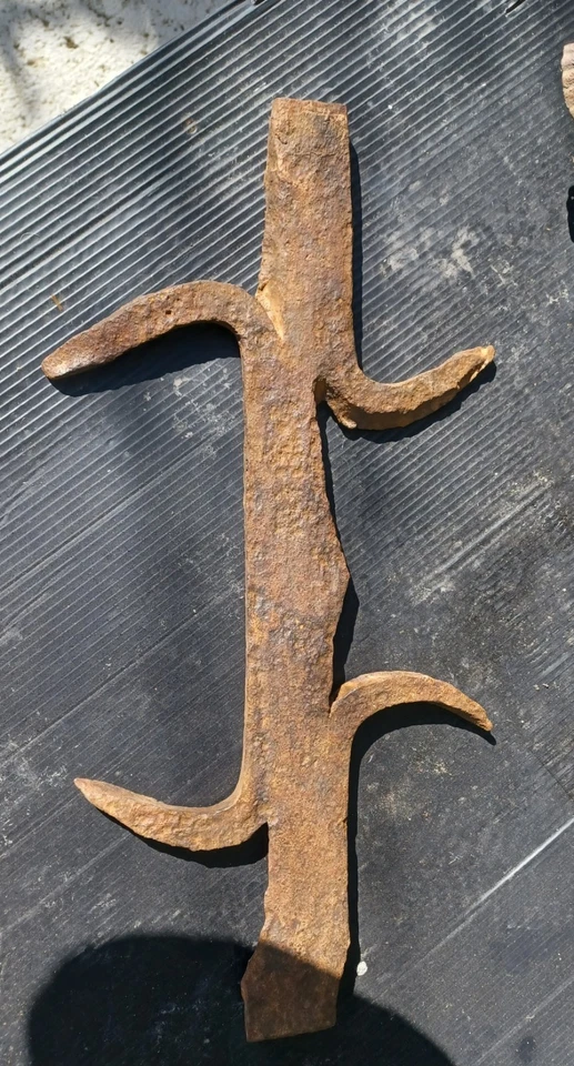 Ancienne barre épi de défense en fer forgé 47 cm fenêtre fenestron - Photo 2/4