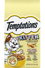 Temptations Kitten Tasty Chicken  Dairy Flavor Dry Cat Food For Kittens, 3.15 L