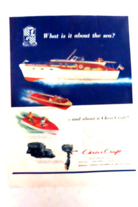 Vintage 1953 Chris-Craft Boat Magazine Print  Advertising