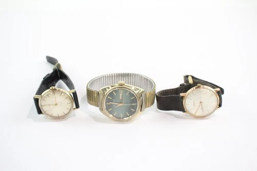 Assorted Vintage Mechanical Watches Bulova Sekonda Timex UNTESTED x 3
