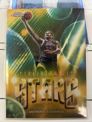 Topps 2026 Topps Chrome Stratospheric Stars Anthony Edwards ST-4 Gold /50