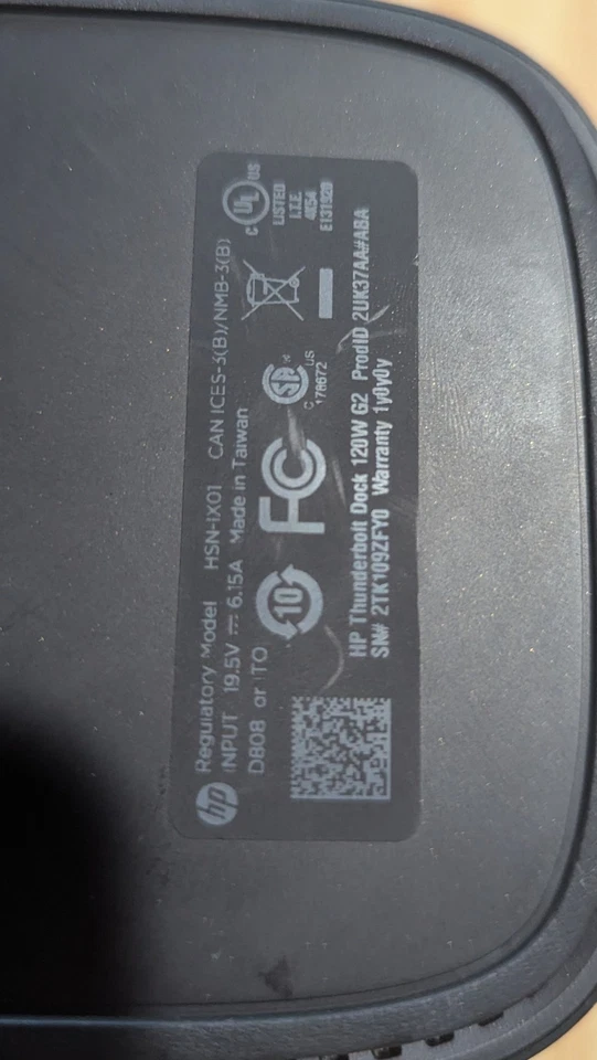 HP Thunderbolt Dock HSN-IX01 120W G2 2UK37AA#ABA Docking Station USB-C With AC - Image 3 of 3